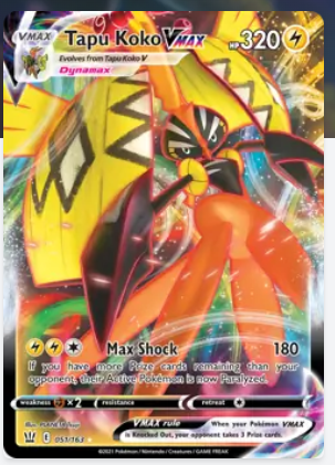 Pokemon TCG Card Game -BATTLE STYLES-051/163-TAPU KOKO VMAX