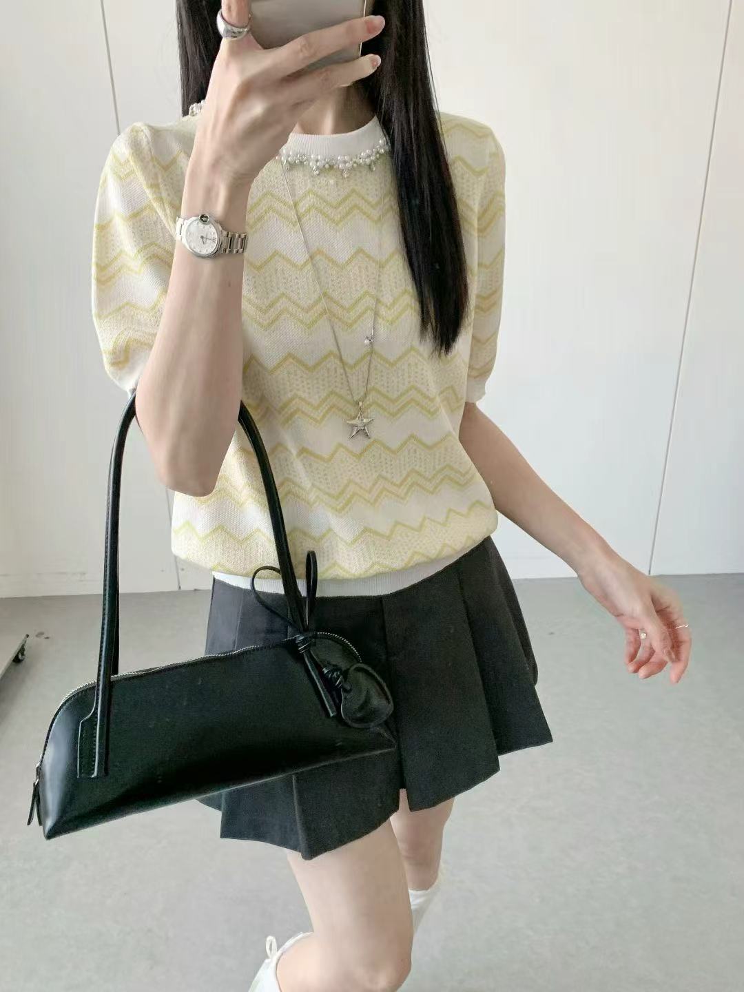 🌟高質針織料珠珠領top🌟