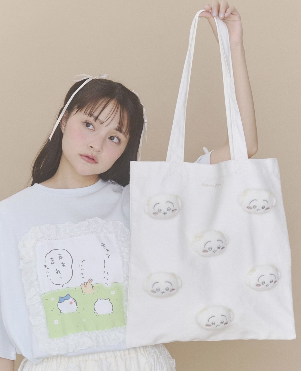 日本預訂📍日本Chiikawa x Merry Jenny立體公仔頭Tote Bag 不包郵 2026年8月中下旬出貨