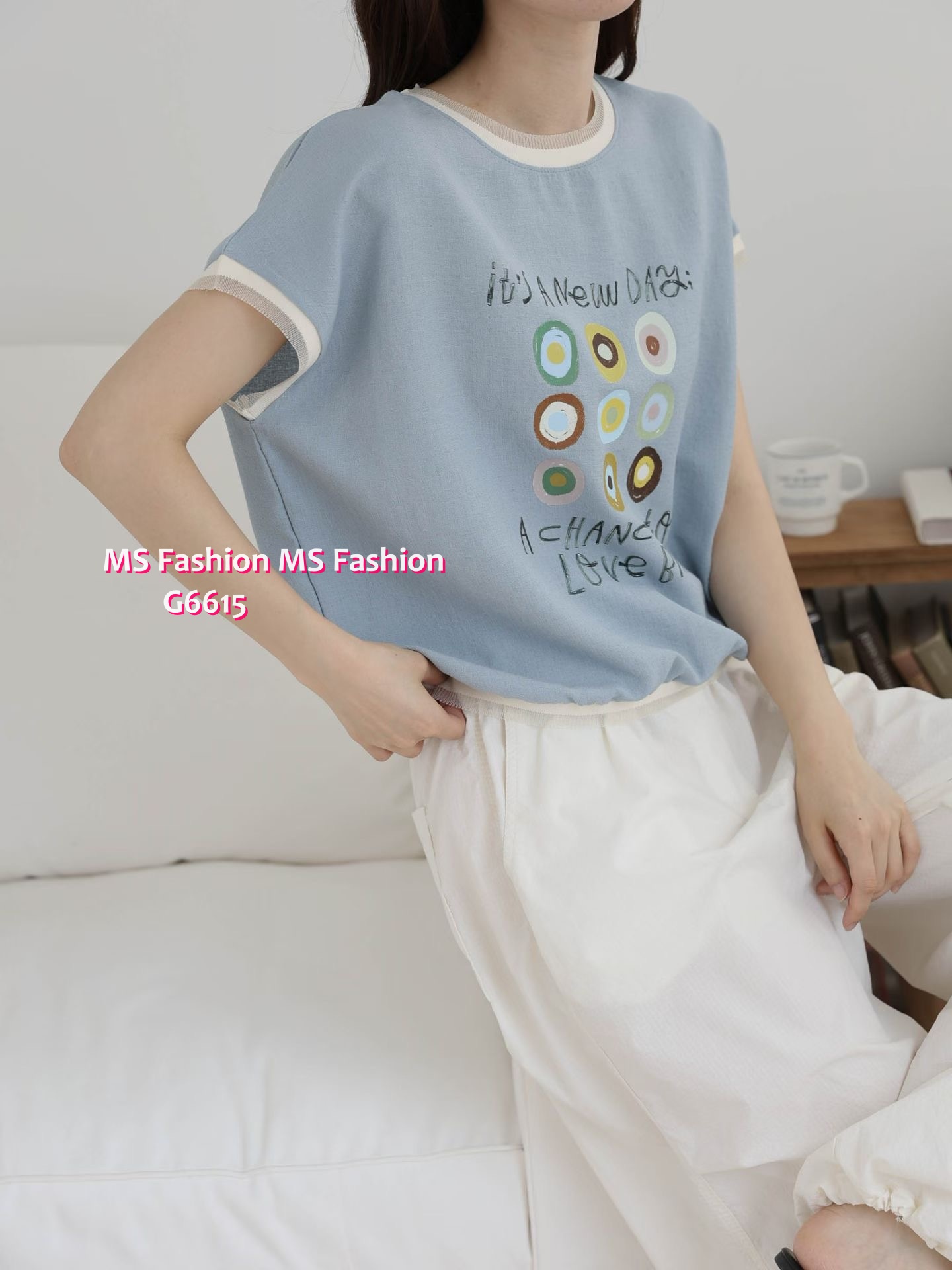G6615 靚print字母top