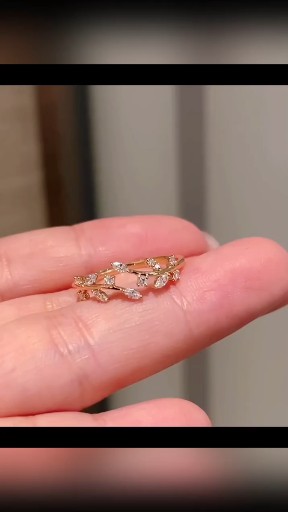 18k金金屬如枝葉上下延伸🌿小鑽💎