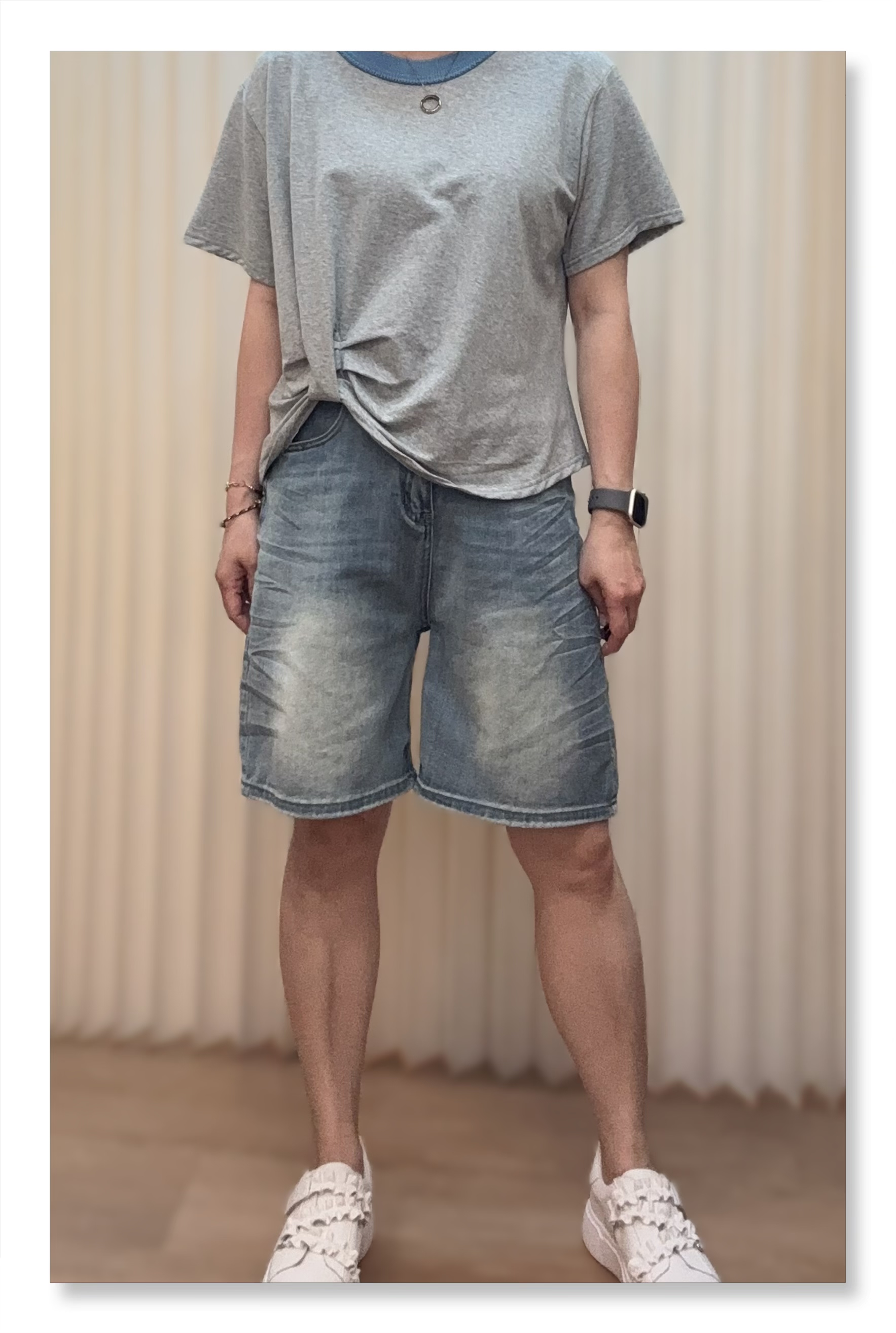洗水柔軟短牛仔褲 M981 845396299