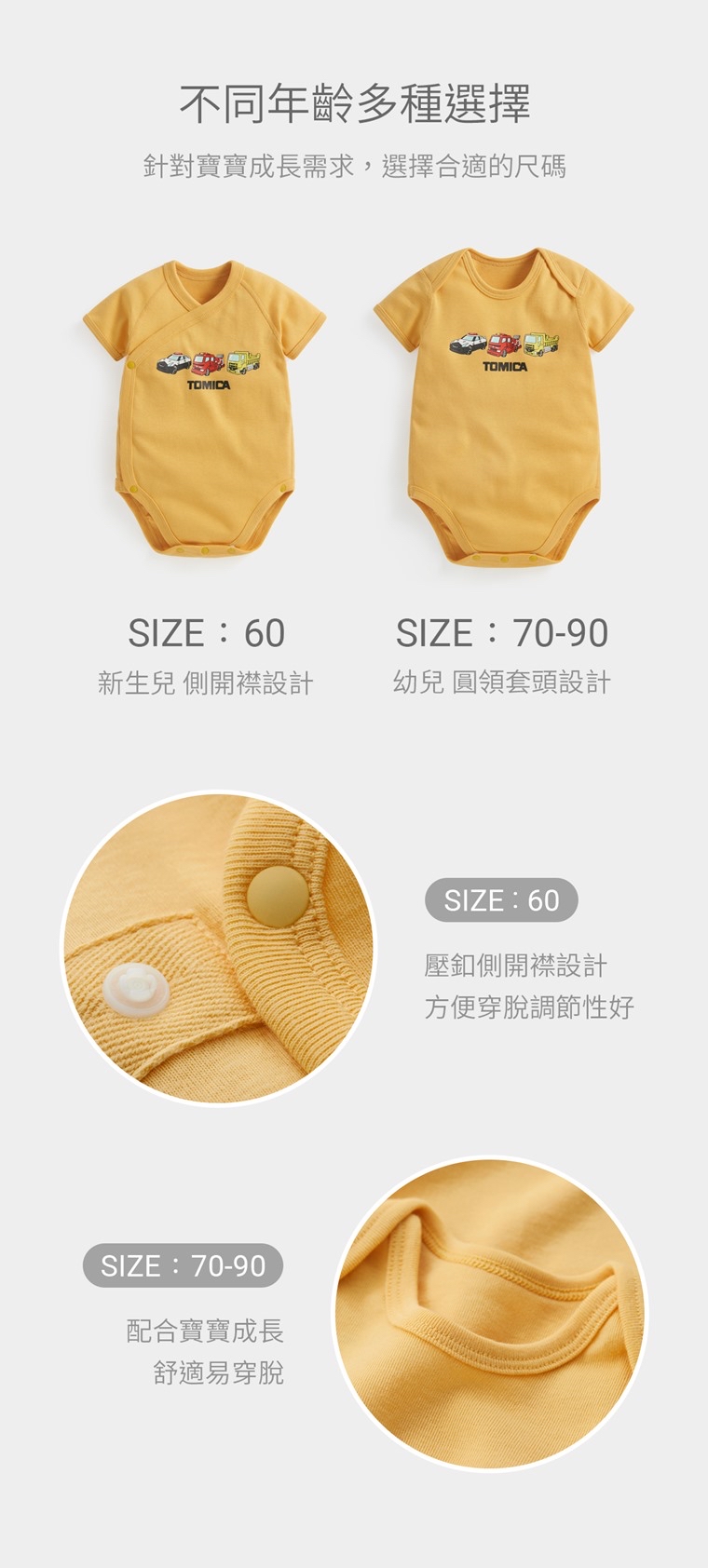 💚預訂 台灣直送💚Tomica兩色車車印花純棉短袖包屁衣