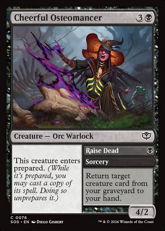 [EN] [Foil] Cheerful Osteomancer // Raise Dead [SOS-076] C