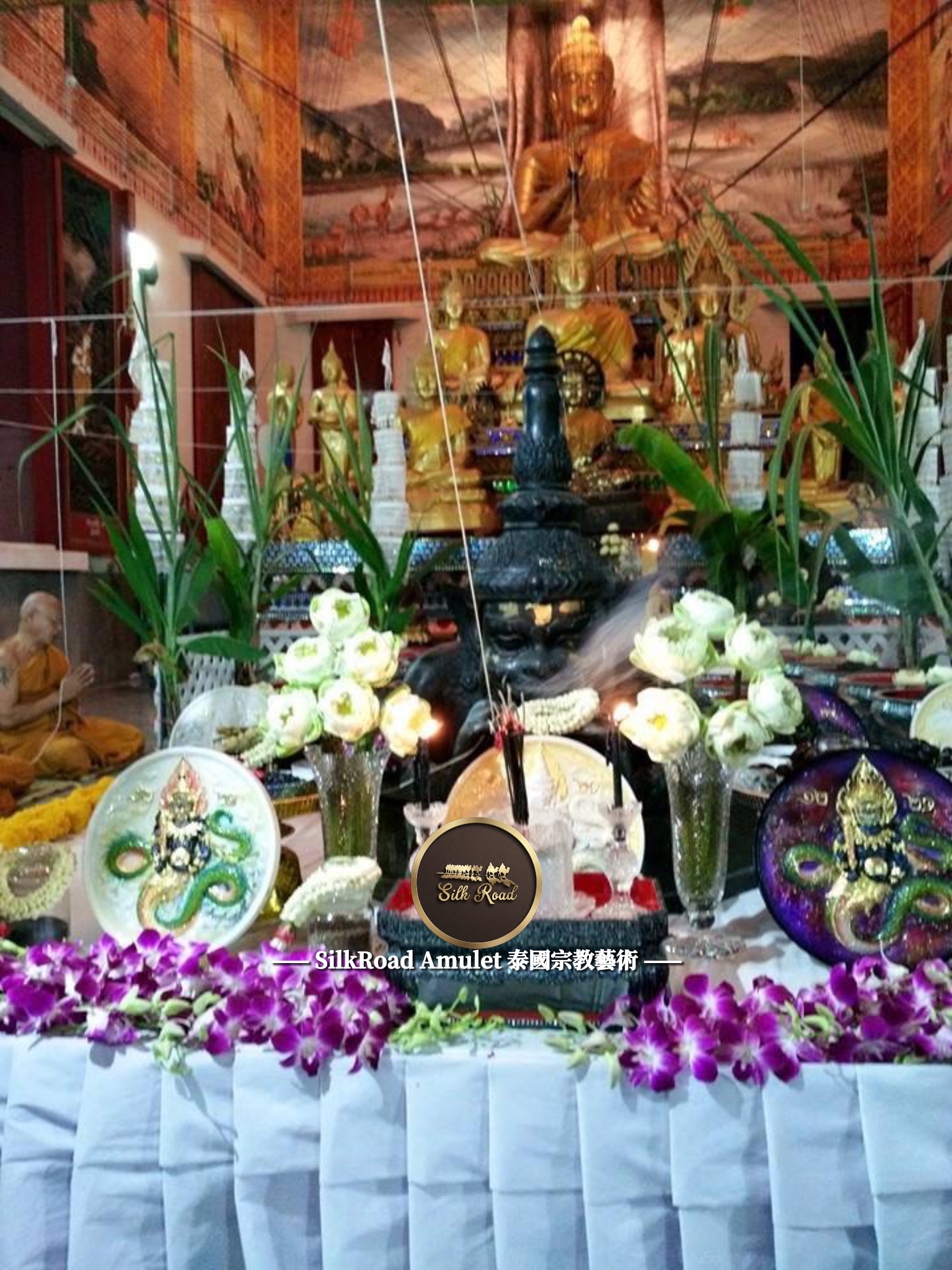 龍婆壯  佛曆2558  拉胡天神賜予財富  純銀符管版本｜附原裝廟盒｜光學級高透防水殼