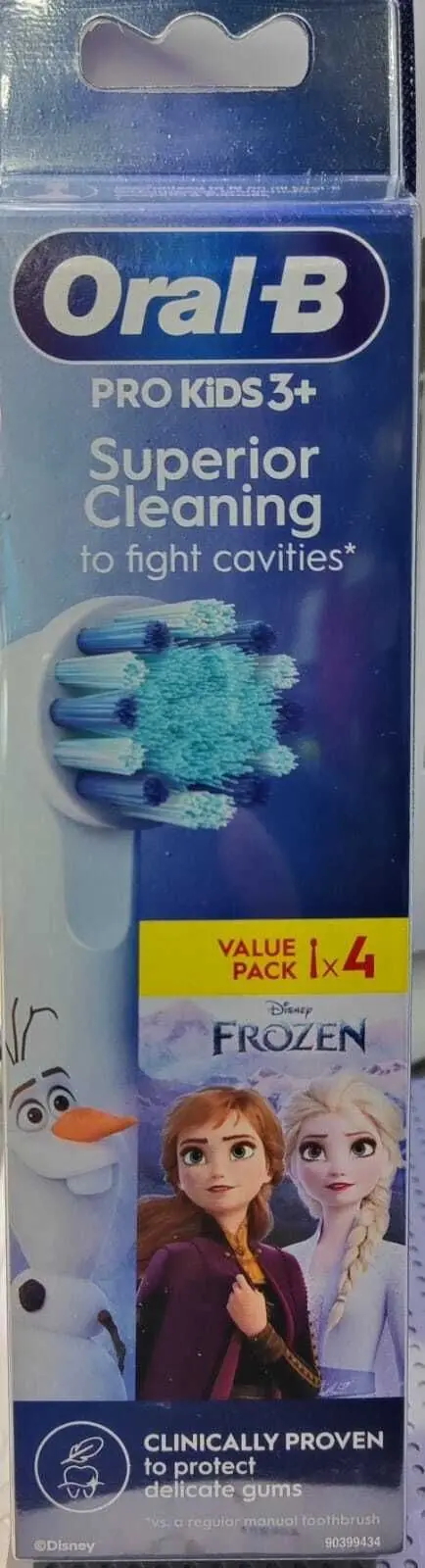 Oral B EB10S (4支裝)最新PRO版  Frozen 冰雪奇緣兒童替換刷頭 EB10S (4Pcs PRO Version) Frozen Kids Replacement Toothbrush Heads