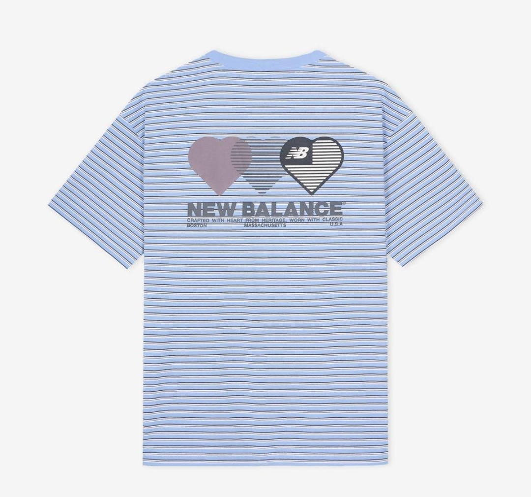 New Balance Heart Tee ｜Stripe 間條款