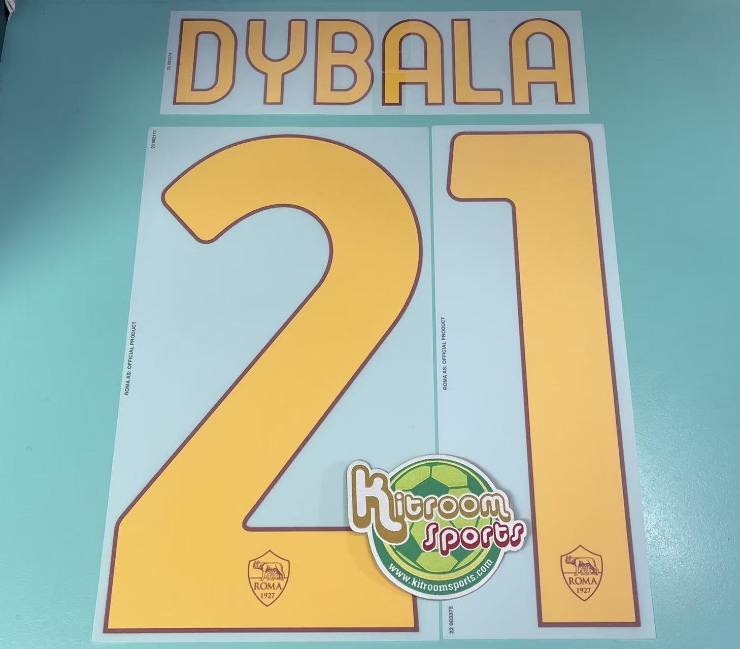 2021-23 Roma Home Nameset #21 DYBALA