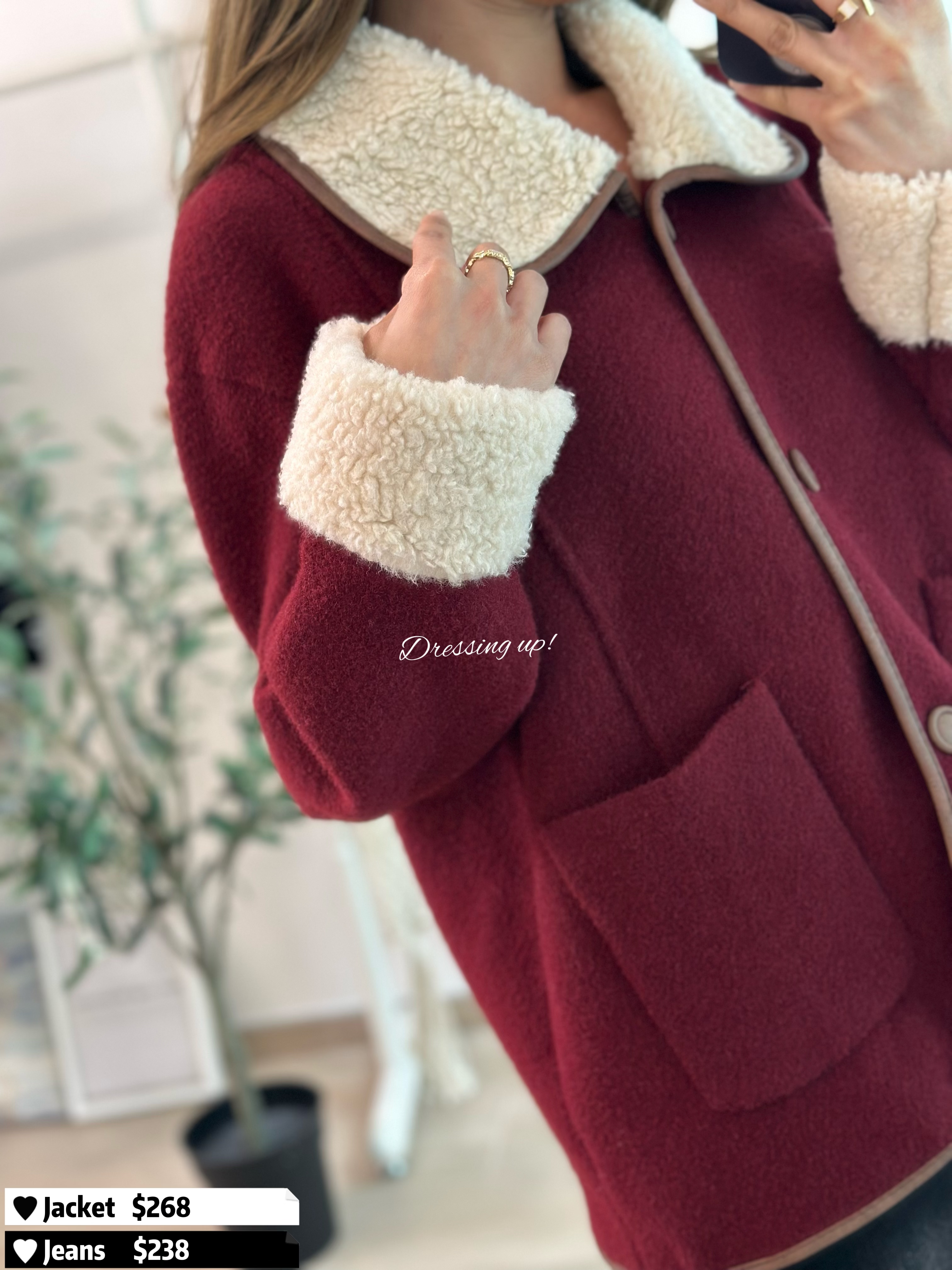 新年限定｜羊羔毛針織外套