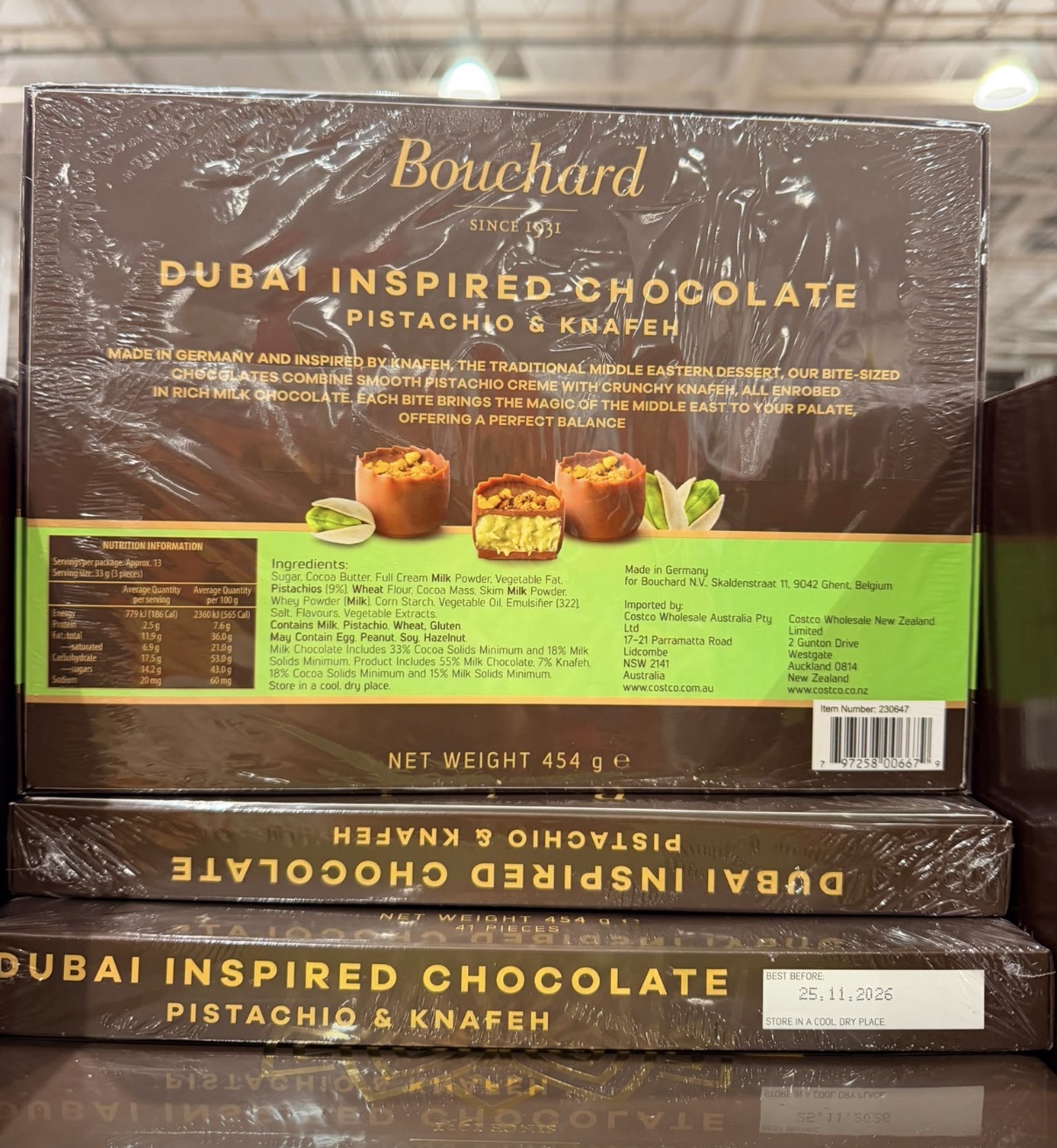 澳洲Costco特價中  【杜拜貴族級朱古力Bouchard Dubai Chocolates】