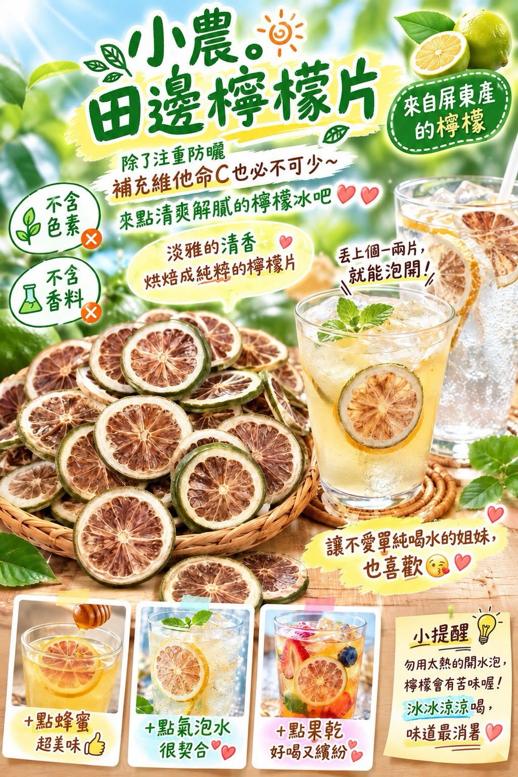 【預訂】台灣小農田邊檸檬片 60g