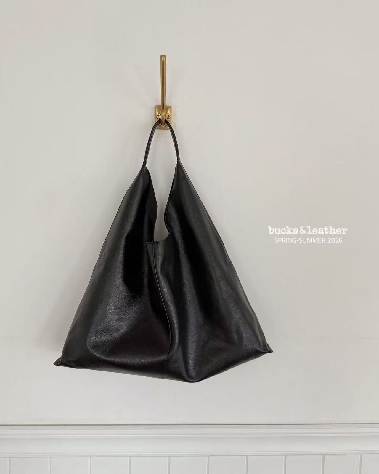 【超大容量】預訂_薄身牛皮Tote Bag (L) Big Tote By Bucks & leather