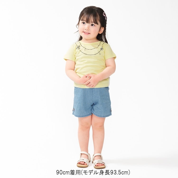 🆕【⭐訂購⭐】🇯🇵日本直送🌀緞帶水鑽 少女牛仔短褲🌀 [ELFA-0071][260708]