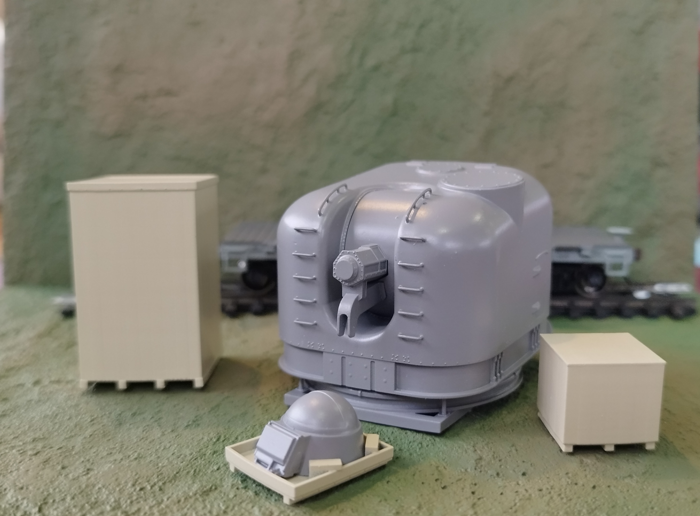 Rapido US Army HO MK-42 5 Inch Naval Turret Grey