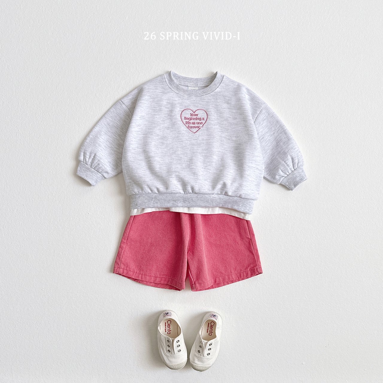 🌸預訂 韓國直送🌸🇰🇷VIVIDI四色愛心字母刺繡長袖上下套裝