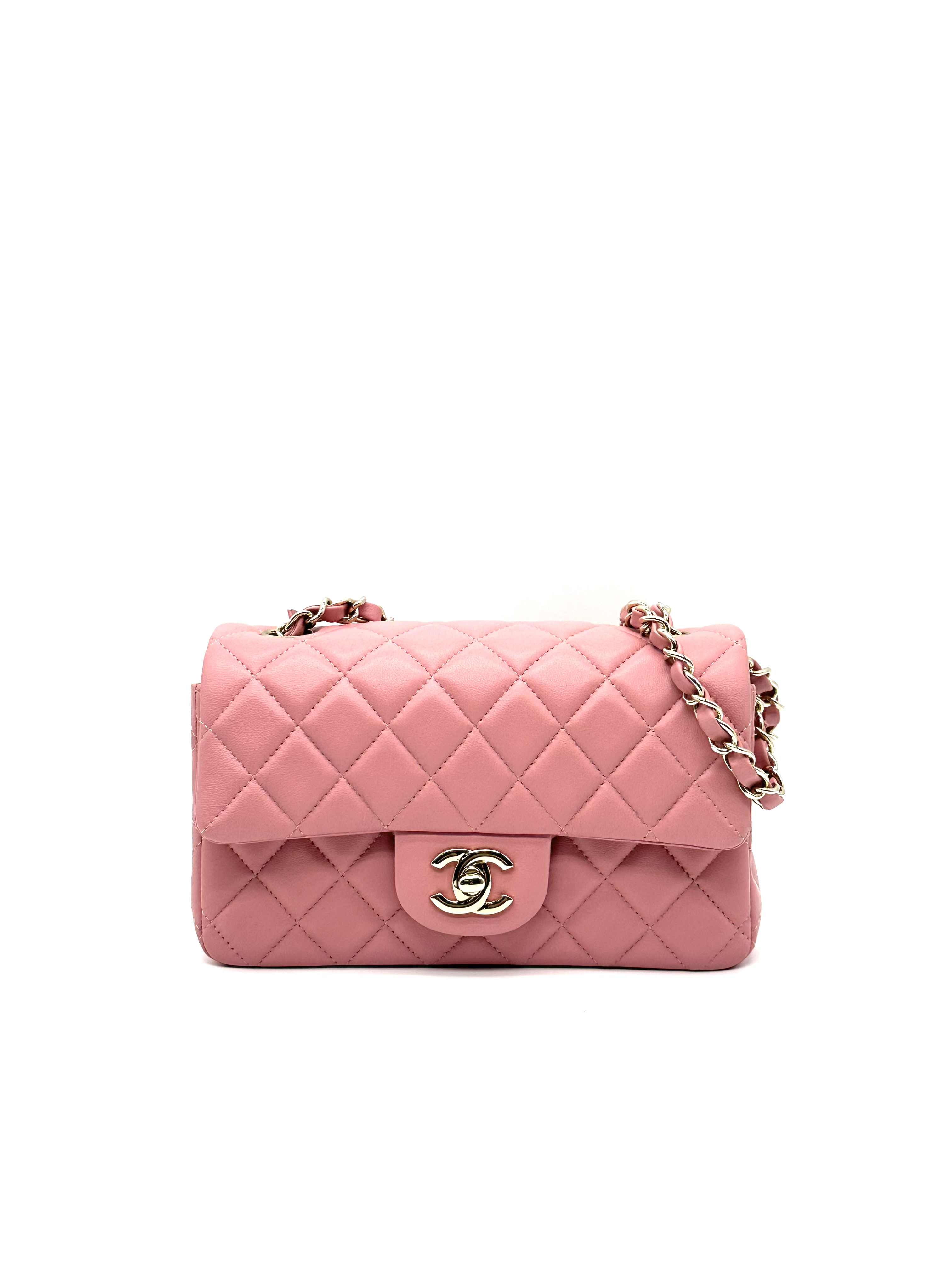 Pre-Owned CHANEL Pink Matelassé Mini Flap Bag / Product Code: 26042107