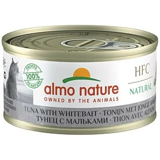 Almo Nature HFC Natural 吞拿魚+白飯魚 貓罐頭 150gx24