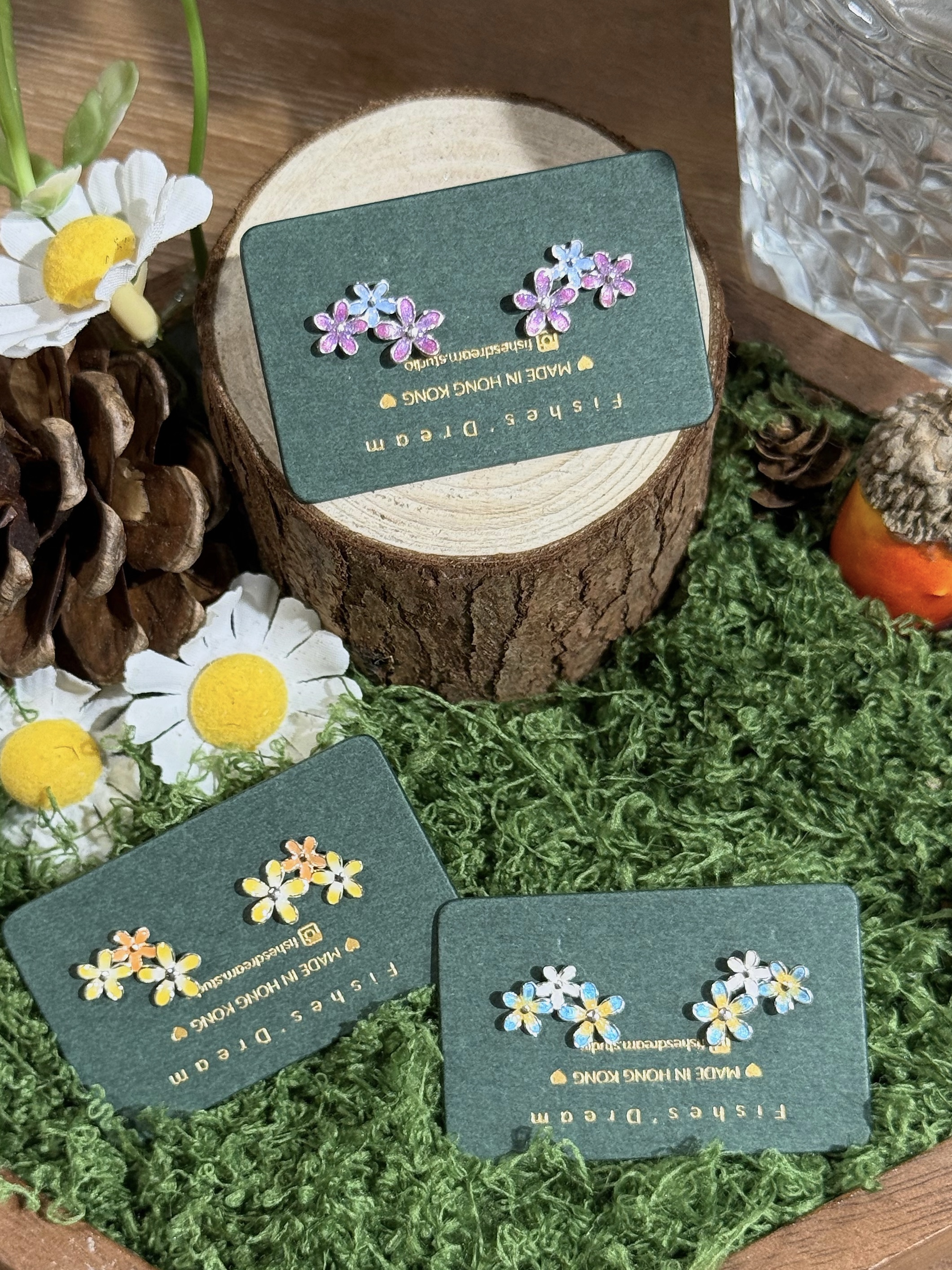 花影小徑 Blossom Trail Stud Earrings | 耳釘款耳環