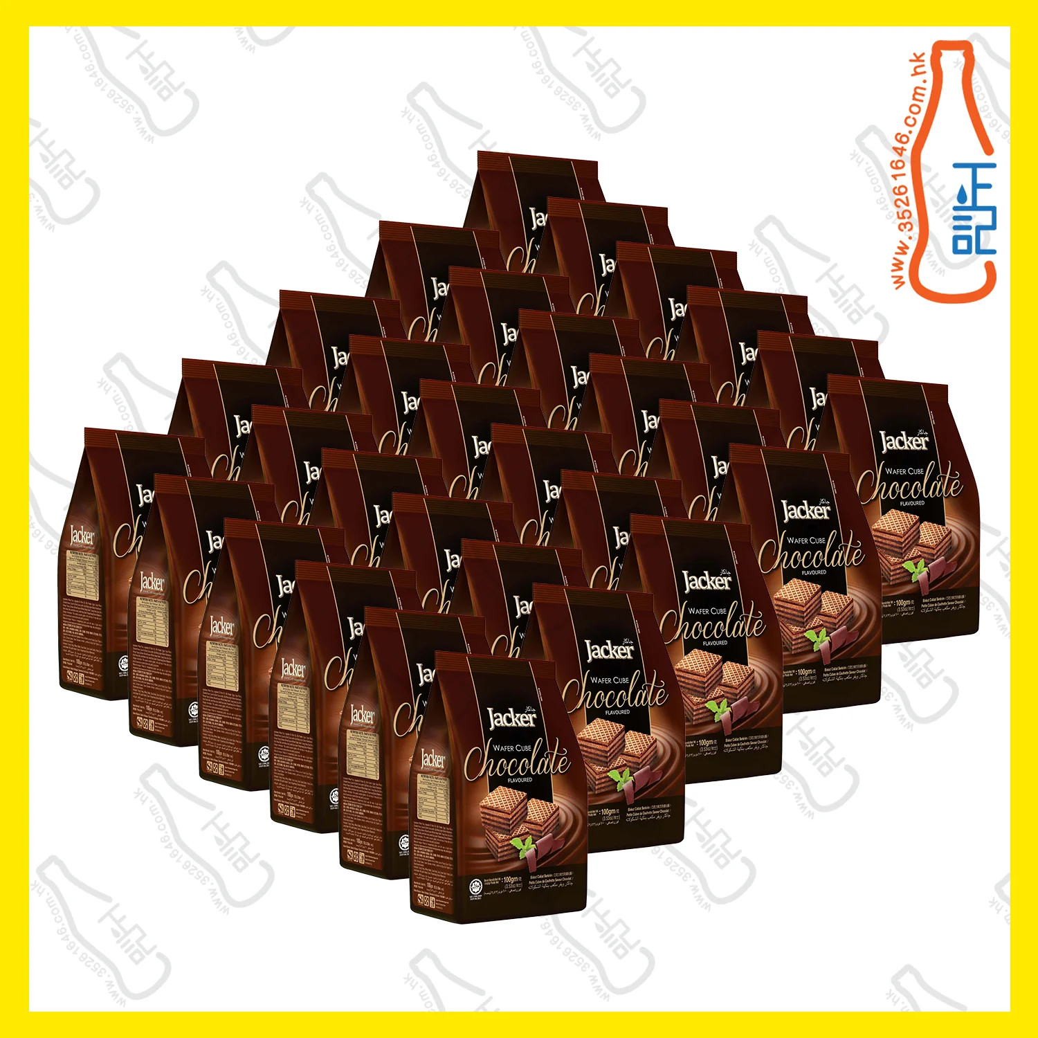 ==SCI3480 Jacker 杰克牌威化粒 - 朱古力味 80g x【30包】/盒