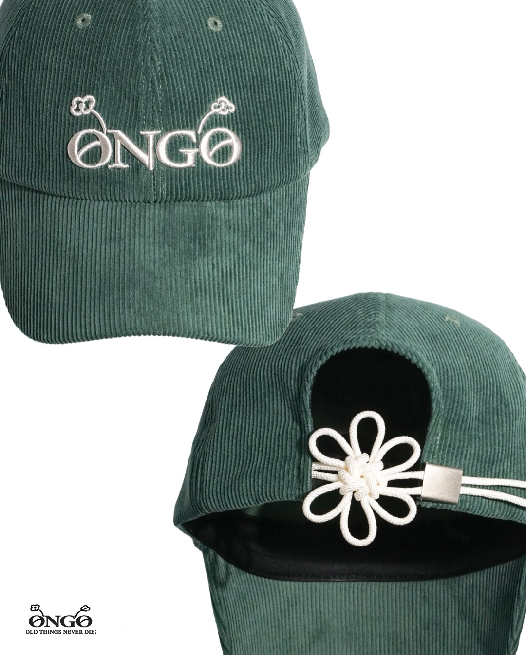 《Pre-Order》온고 ONGO old things never die CORDUROY LOGO FLOWER CAP 燈芯絨帽子 (2026 Ver.)