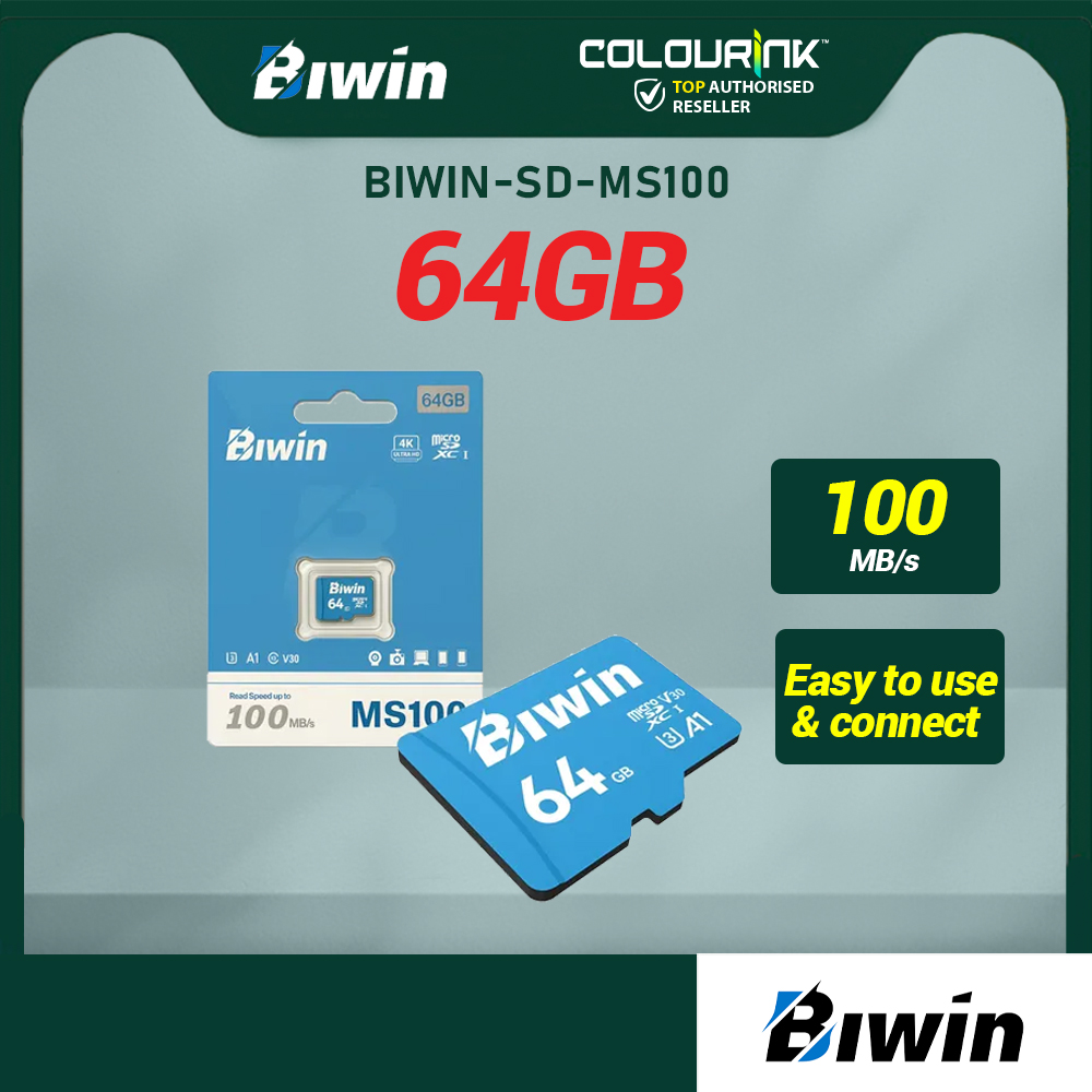 BIWIN MS100 MICROSD Card 65GB 128GB