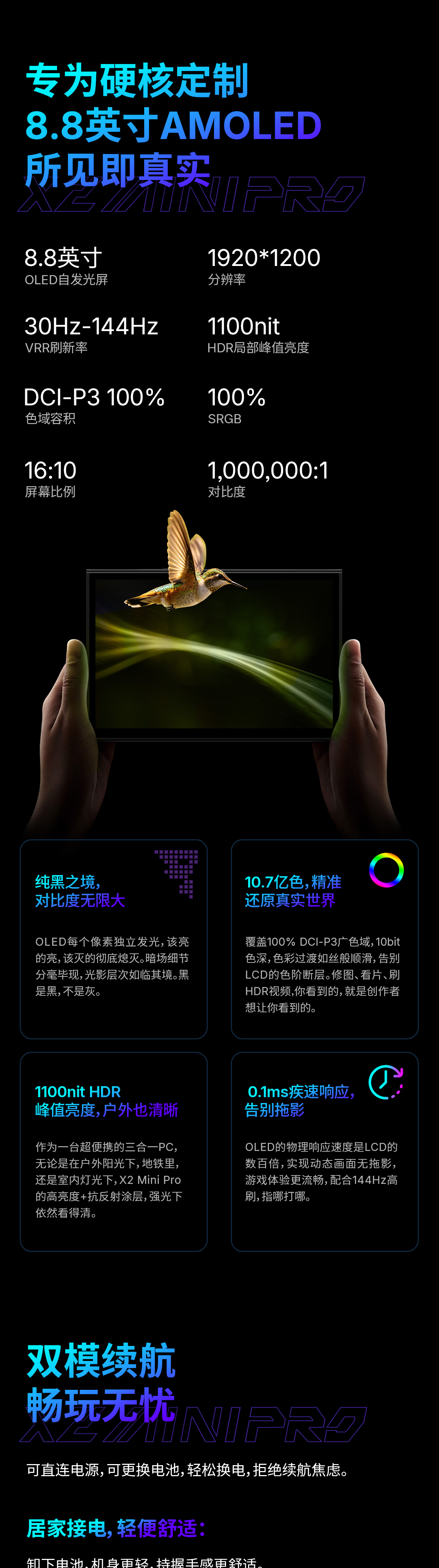 OneXPlayer X2 MINI PRO遊戲掌機 