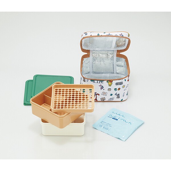 【⭐訂購⭐】 🇯🇵日本直送🌀#Skater #日本製 便當野餐盒x2 連保溫袋套裝 [付保冷劑]［4款選］ 🌀[PLAD-0217][260223]