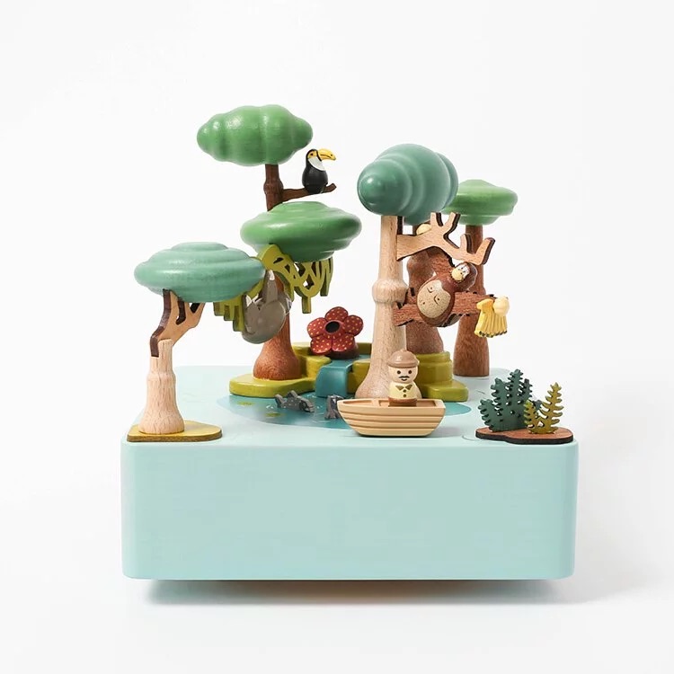 📦訂購 台灣代購 Wooderful life【熱帶雨林探險】木製城市音樂盒