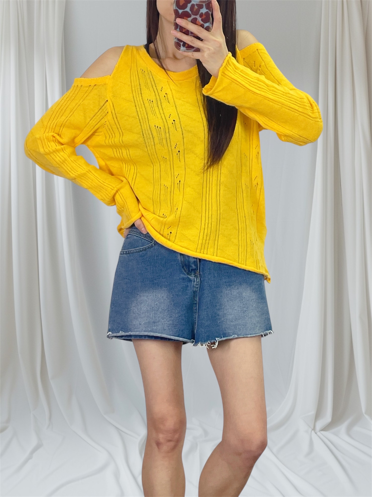 K5551 露膊薄身針織top