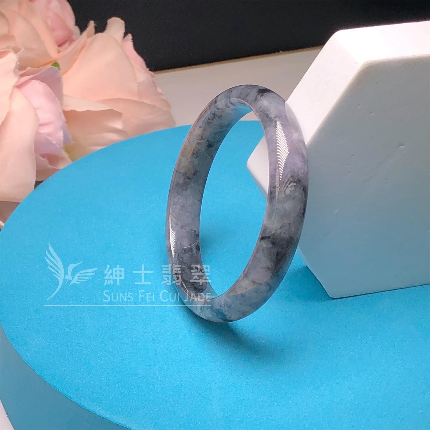 紫底烏雞福鐲54.6mm