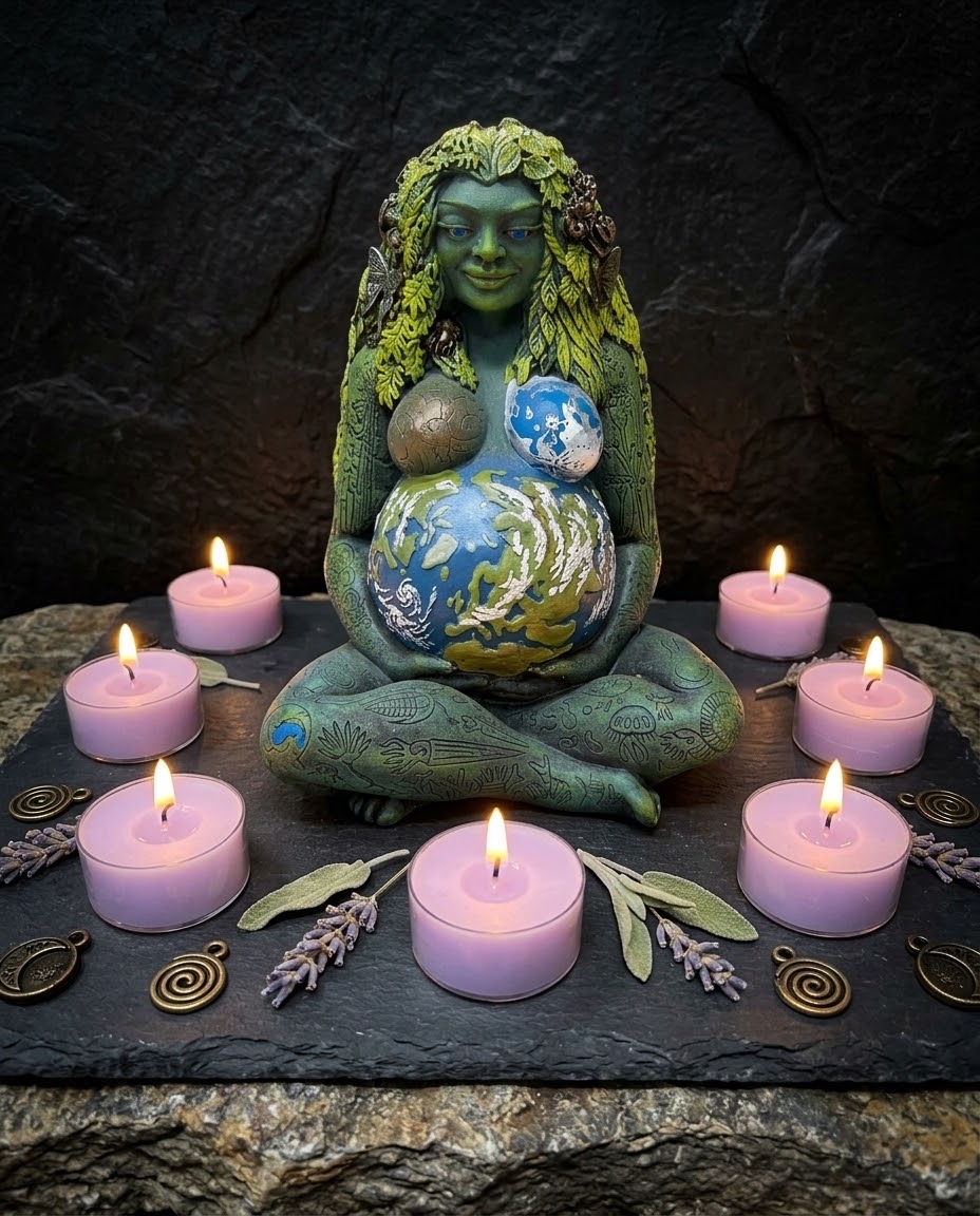 【身心療癒】神聖女性能量茶蠟｜喚醒內在直覺與自愛力量｜手工能量蠟燭 靜心冥想/空間淨化｜適合冥想、脈輪療癒與放鬆