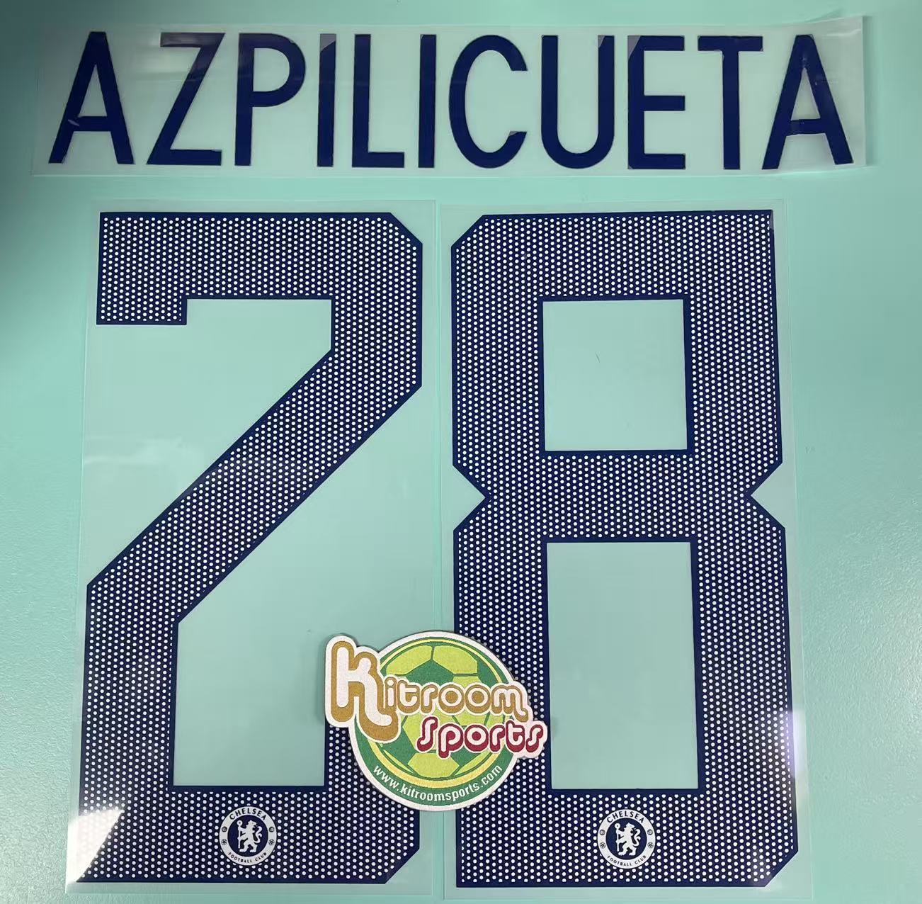 2017-19 Chelsea Away UCL Nameset #28 AZPILICUETA