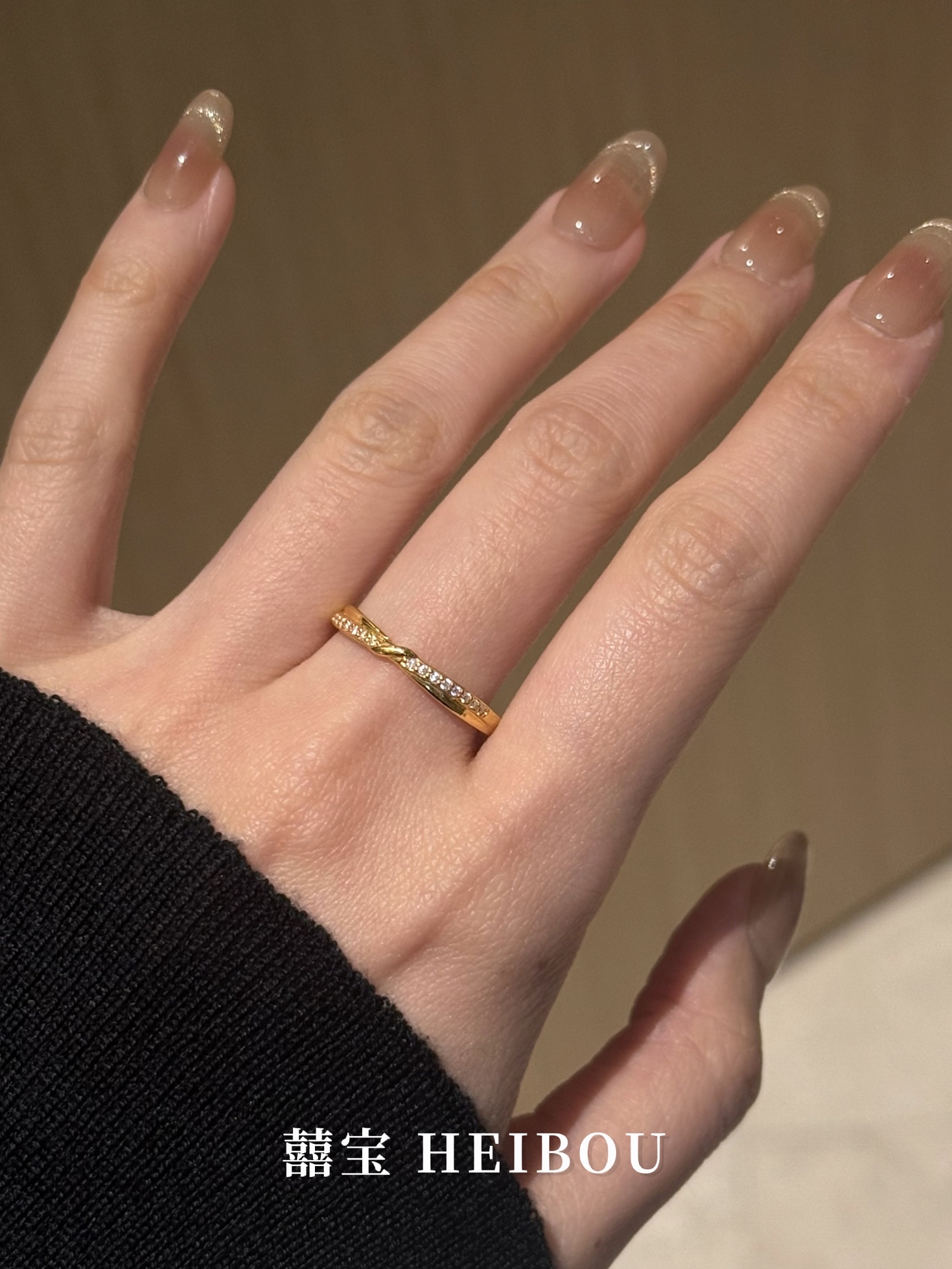 【6D镶嵌】点钻纽结戒指