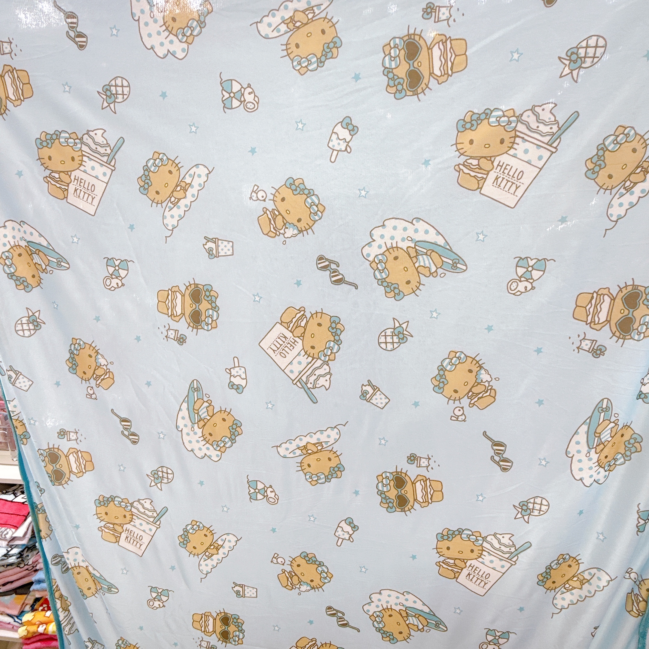 日本直送Hello Kitty黑皮系列冷感被 100x140cm