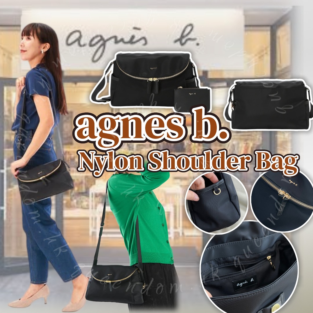 Agnes b. Nylon Shoulder Bag 尼龙斜揹袋 附零錢包