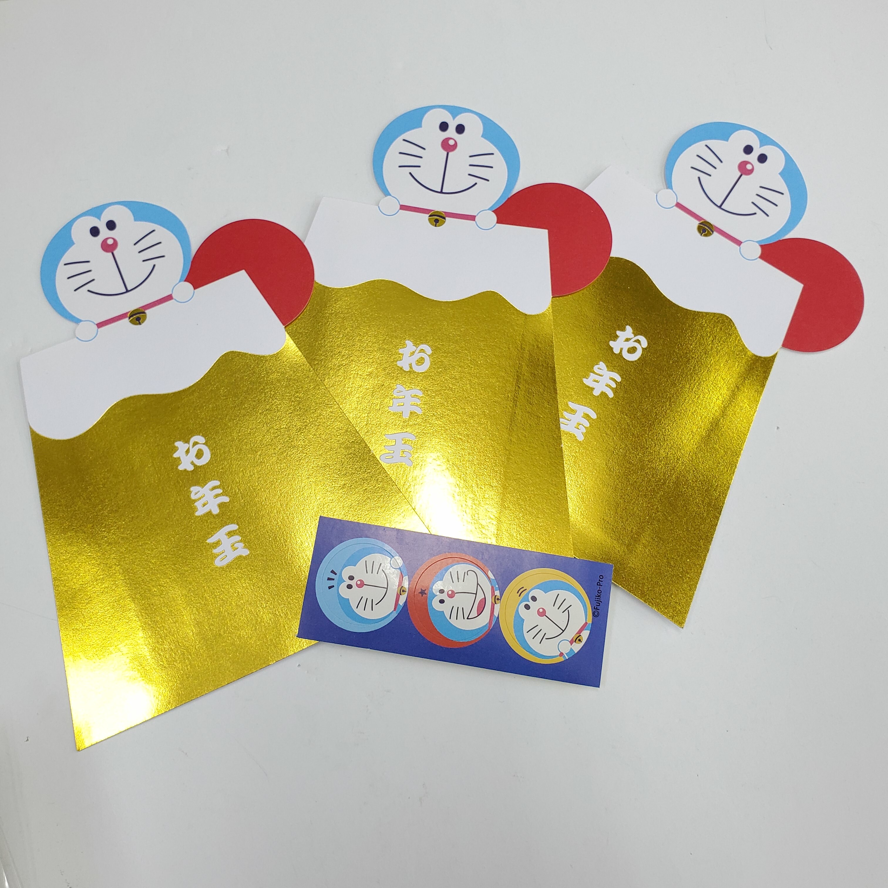 [現貨] [日本製] DORAEMON ｜ 金富士山 利是封 3枚入 {TF2310263}