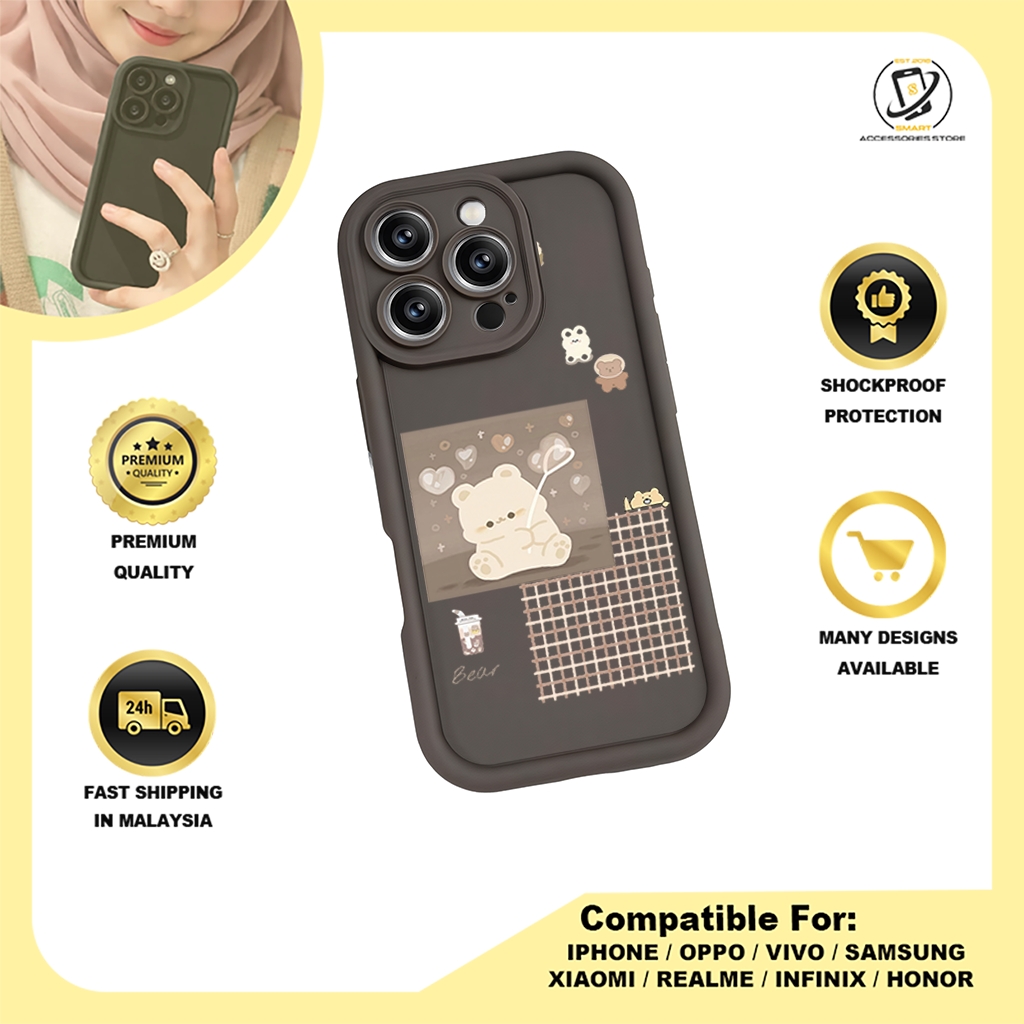 TPU DESIGN CASE PHONE FOR HONOR - DESIGN BEAR A
