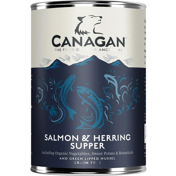 CANAGAN 原之選 無穀物 三文魚及鯡魚配方 狗罐頭400g