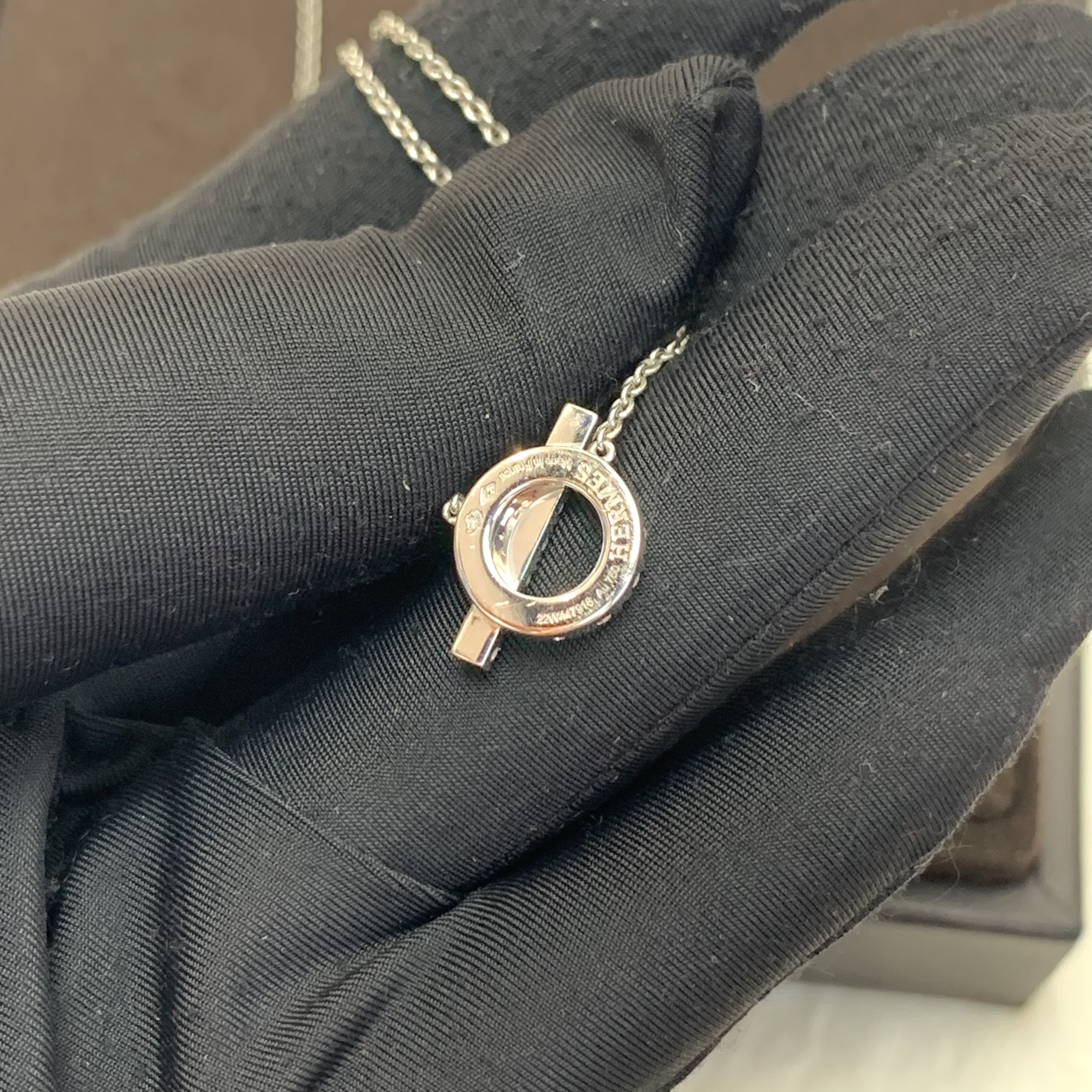 Hermes Finesse pendant Full set滿鑽頸鏈 香港正單