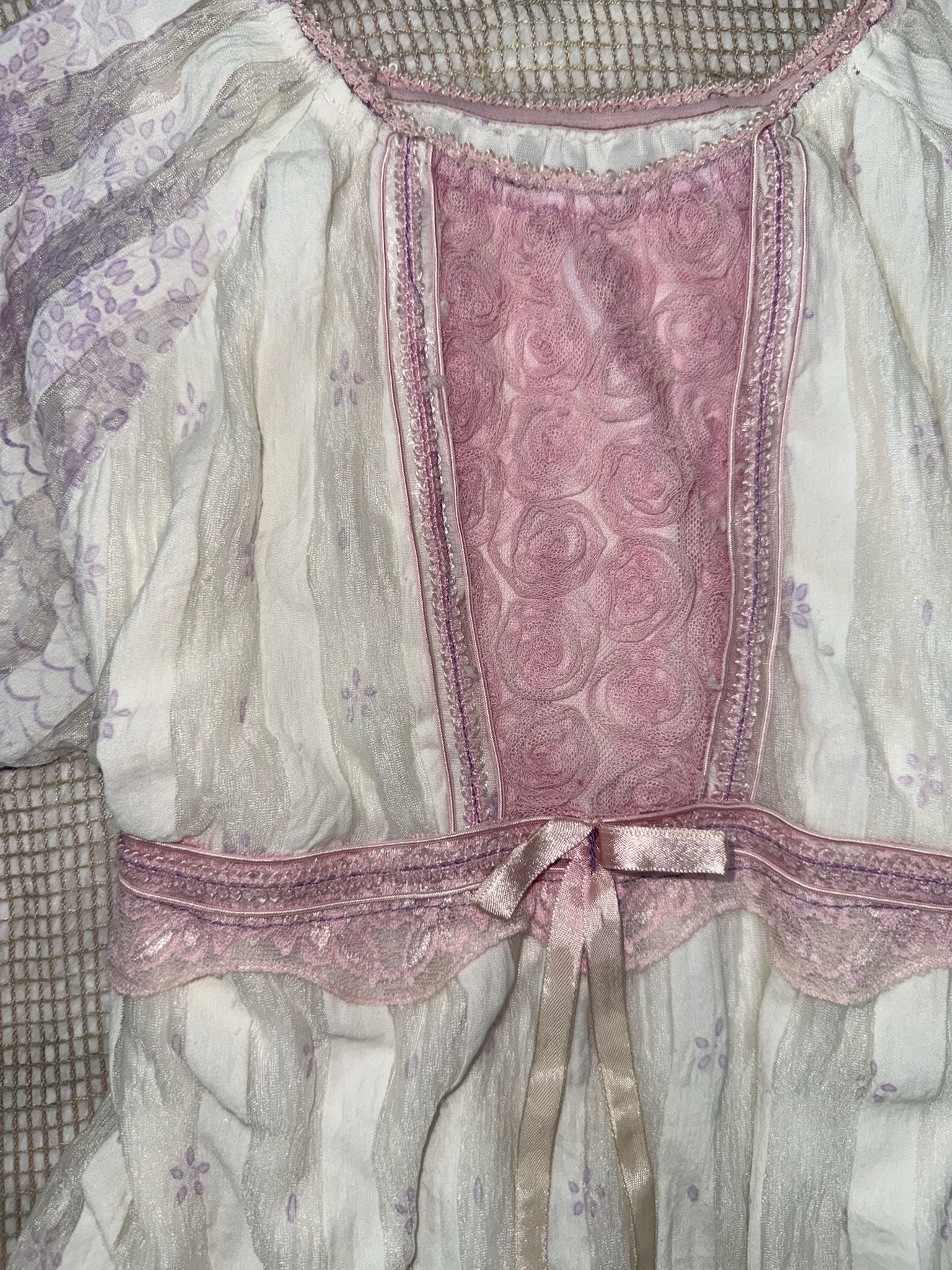Gypsy Boho Cottagecore Floral Smock Top 