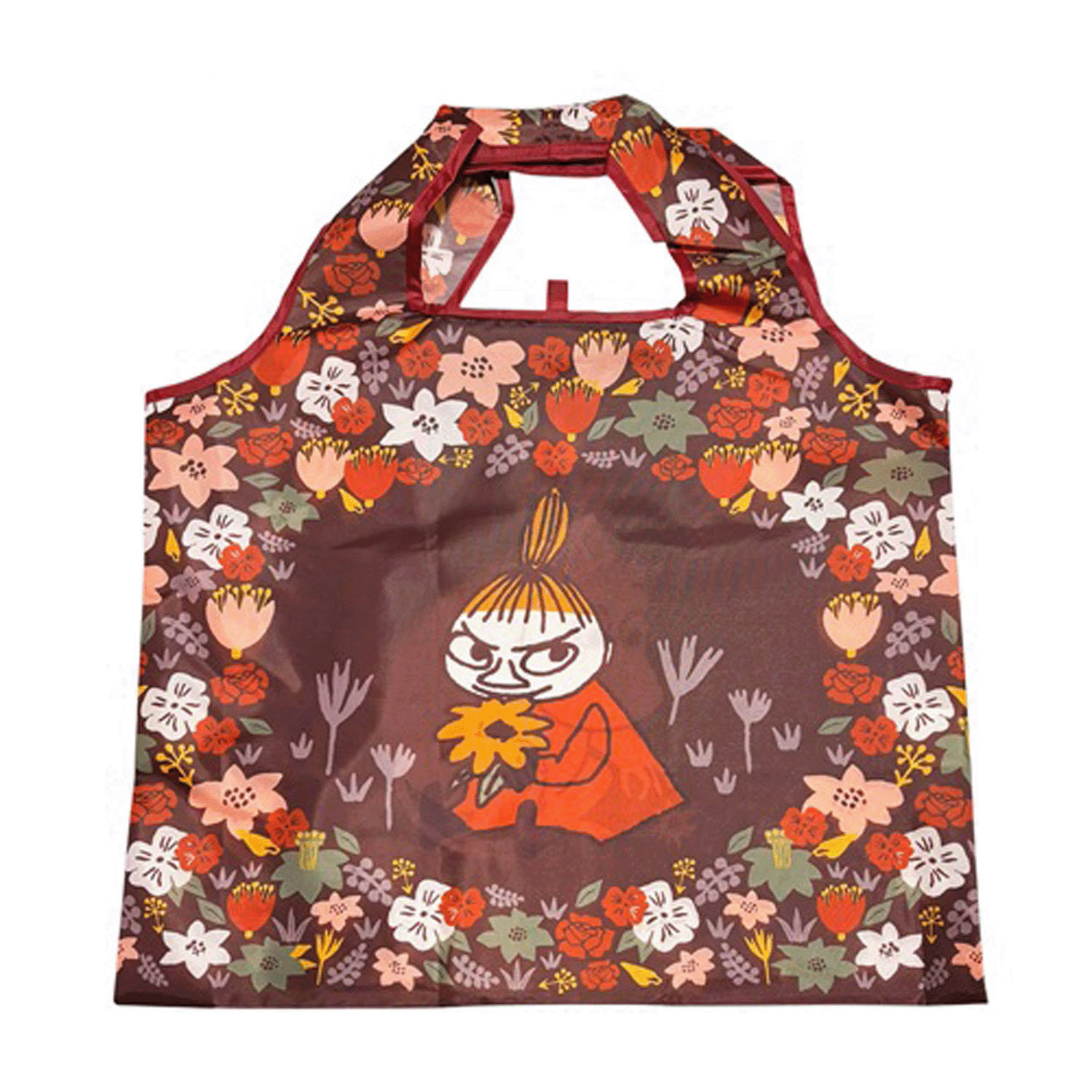 Moomin姆明 - 環保袋 (棕紅色姆明花叢款)