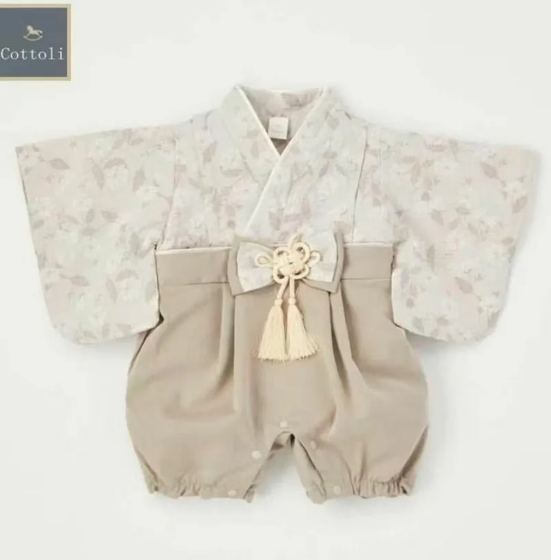 A0112 男仔花花和服款爬服