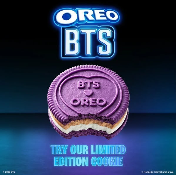 韓國Oreo x BTS黑糖煎餅味紫色夾心餅100g