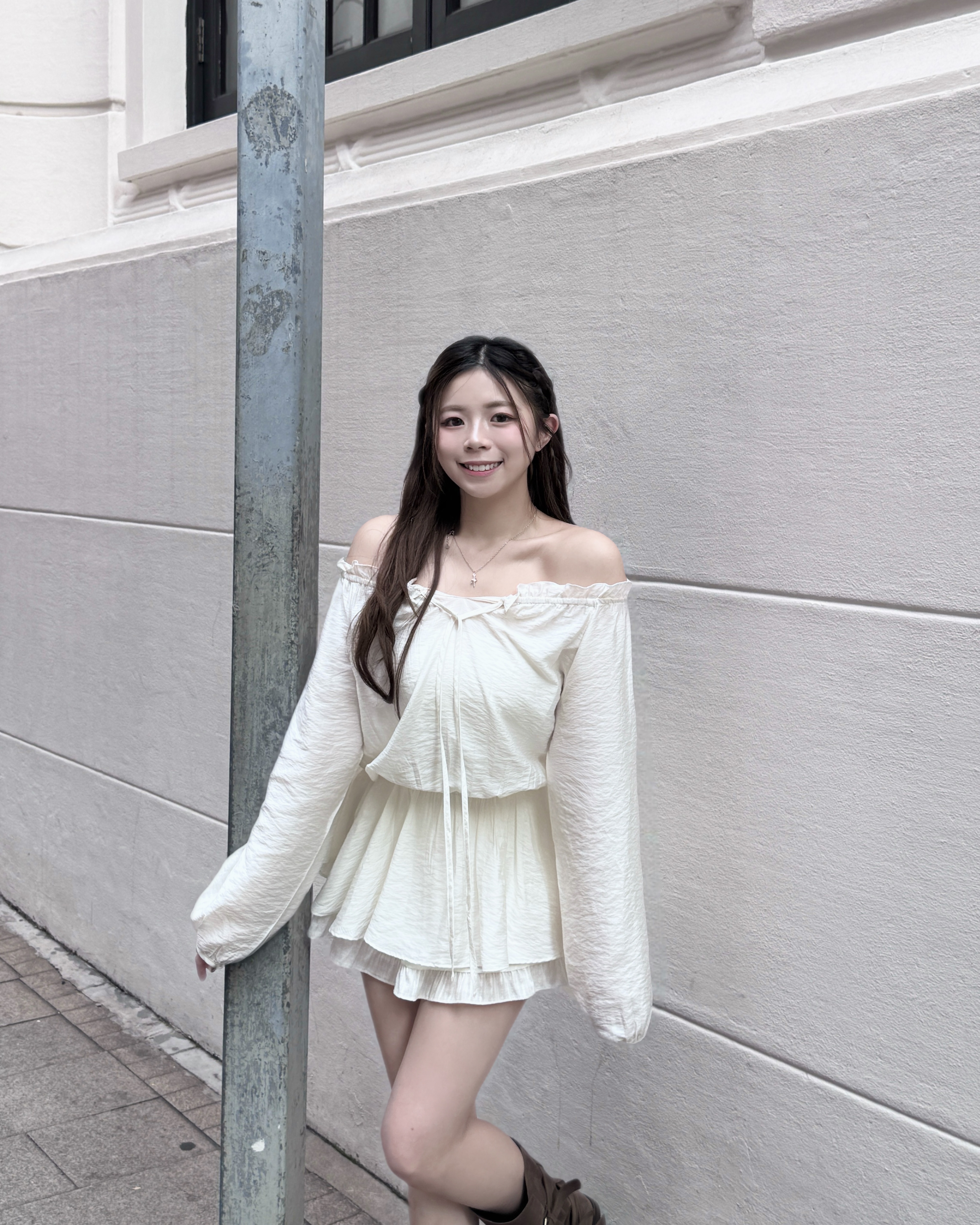 【 🫧今期推薦！法式女孩～超美の花束般設計🌼高質光澤感紋理兩穿OPS✨🤍 】 Paris Girl Blossom Ops(四色入)