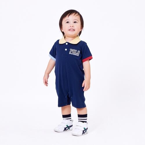 Polo Baby 短袖拼色連身衫 2色可選 70/80cm