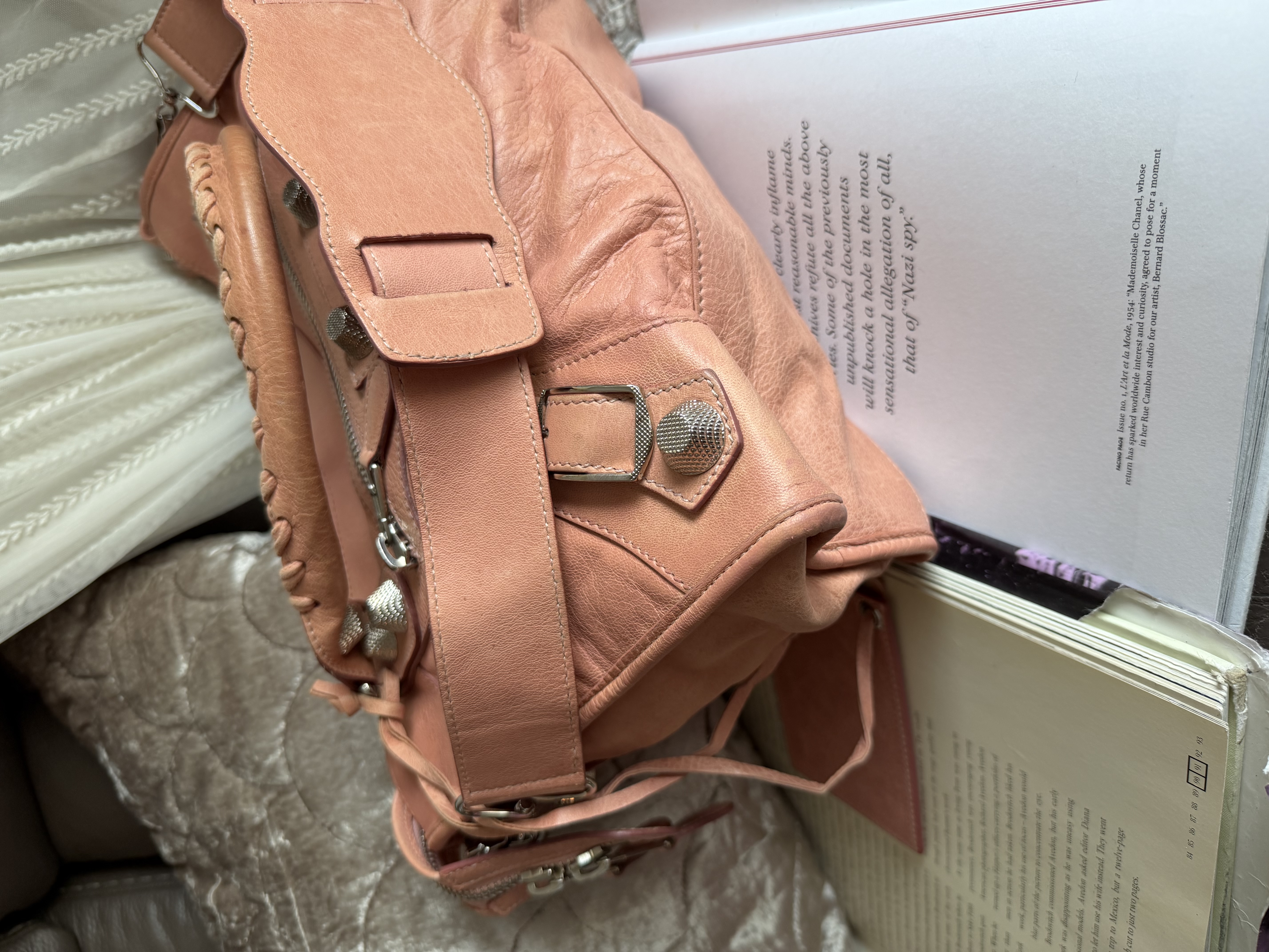 balenciaga Vieux Rose pink classic city giant 21 silver 銀大釘