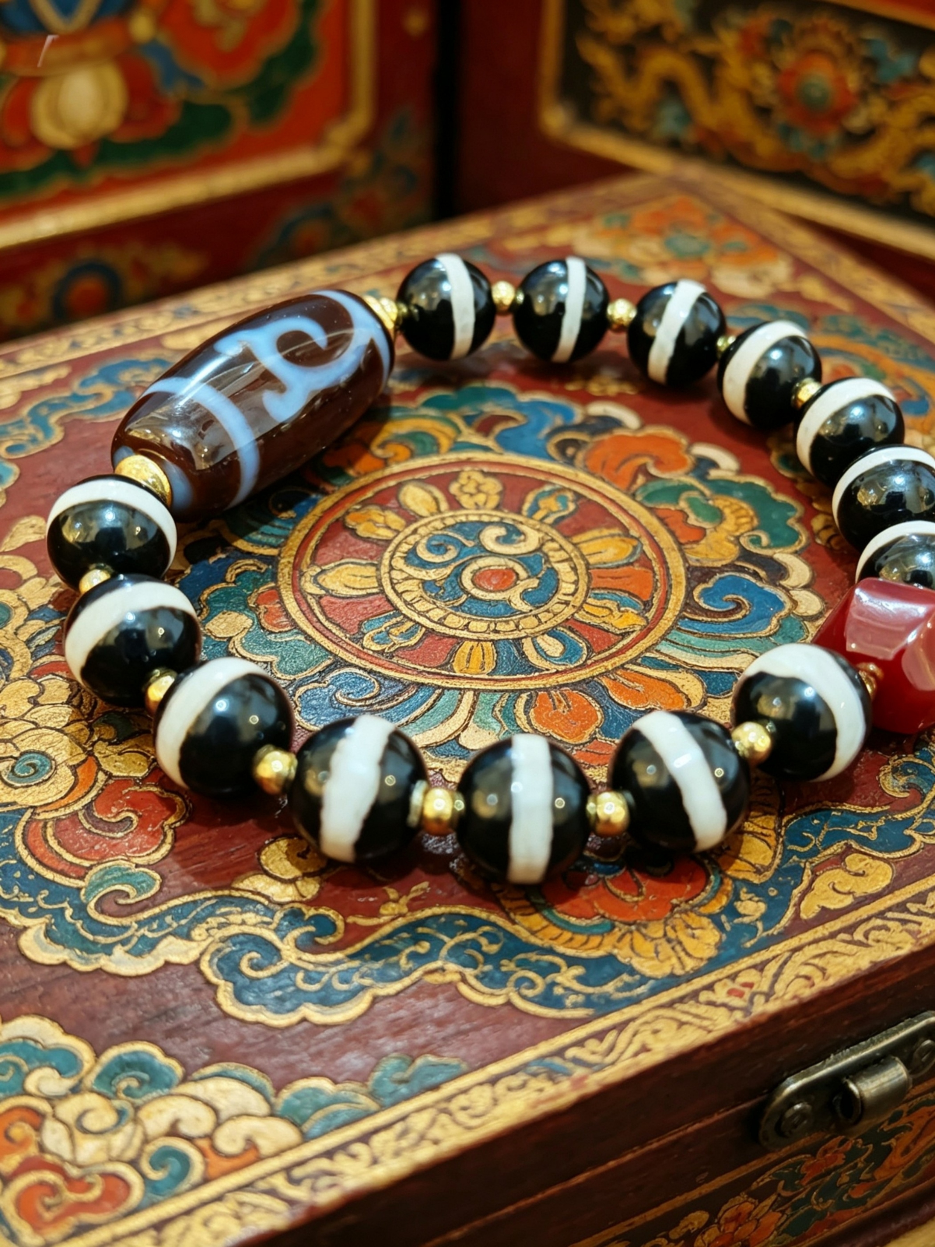 「藍沁綠度母天珠」240414