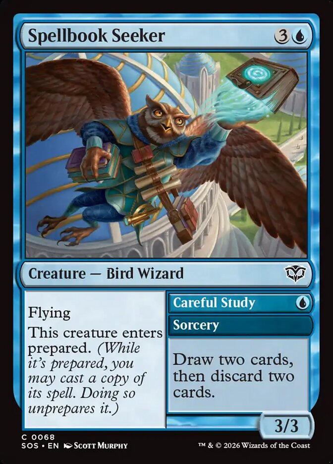 [EN] [Foil] Spellbook Seeker // Careful Study [SOS-068] C