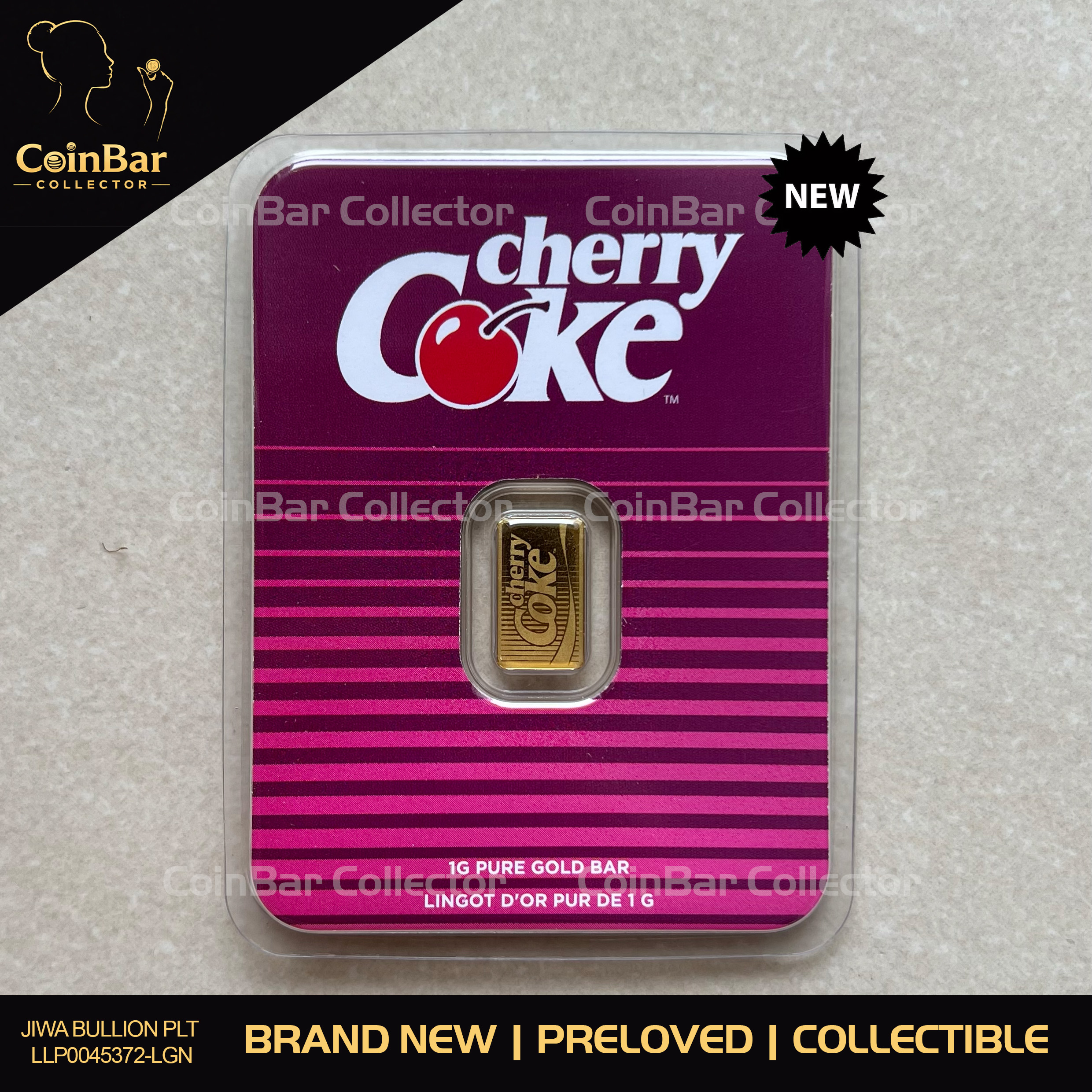 (SN2101) PAMP Cherry Coke 1g🇨🇭Swiss Fine Gold Bar Emas 999.9 樱桃可乐
