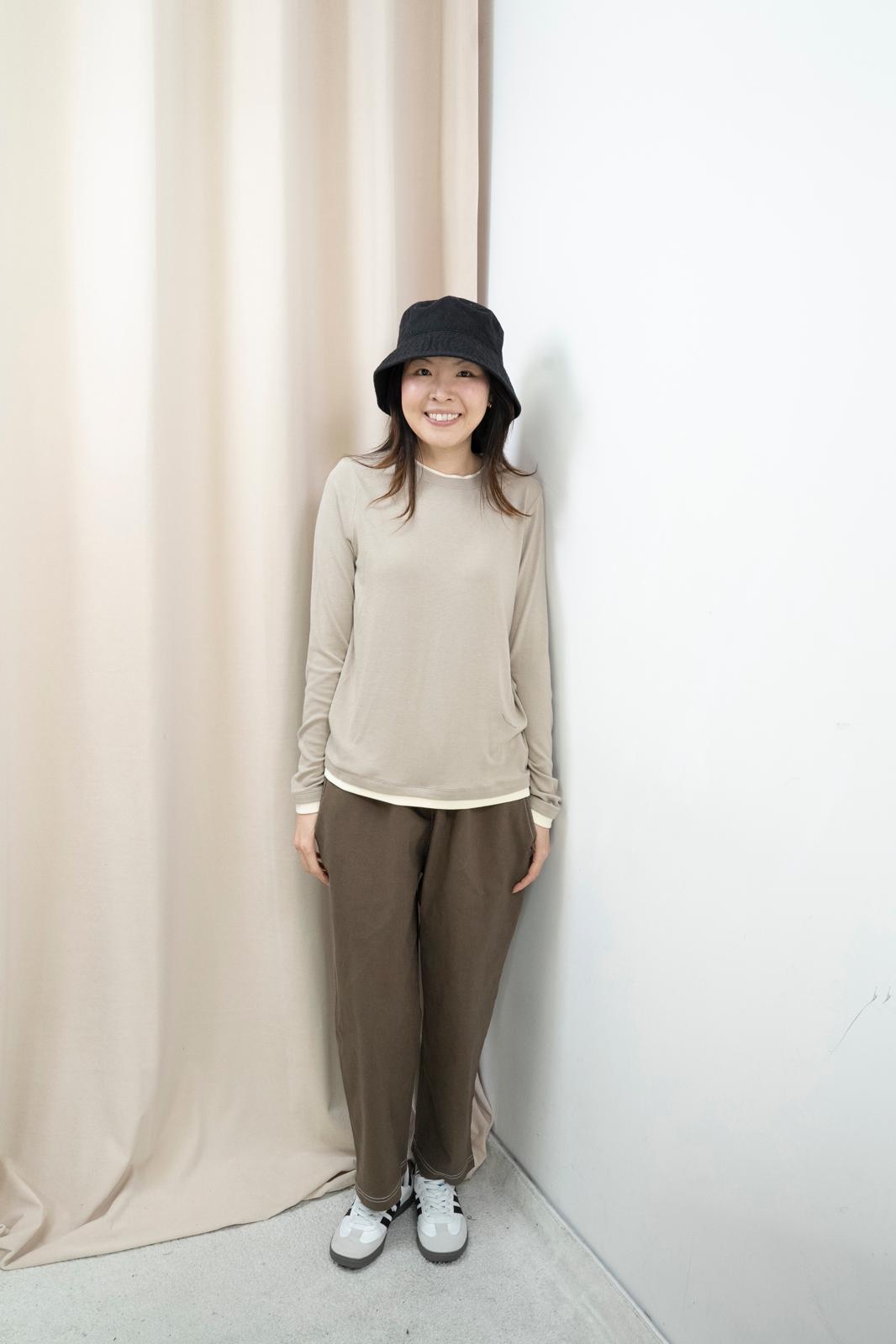 明線修腿休閒褲（2色）